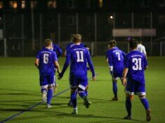 Jubel bei TuRa Harksheide: der Aufsteiger trifft und siegt erstmals in 2023. (Foto: Lobeca/Rohlfs)