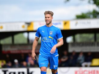 Rasmus Tobinski, hier noch im Trikot von Ex-Verein Eutin 08, war mit einem Doppelpack der Matchwinner für Altona 93. (Archivfoto: Lobeca/Schlikis)